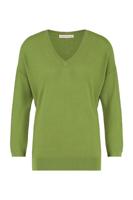 Lusia vneck pullover - grass green - 06980