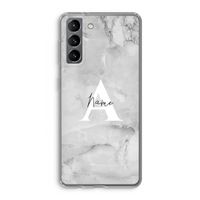 Ivory Marble: Samsung Galaxy S21 Transparant Hoesje