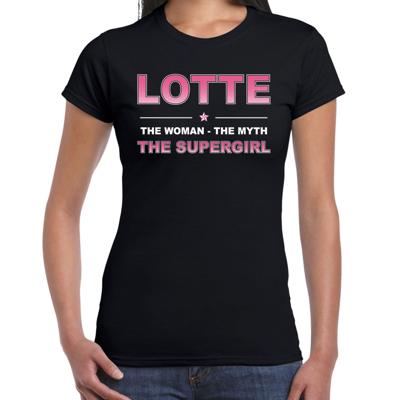 Lotte Voornaam cadeau - The Woman, The myth the legend - zwart - voor dames - verjaardag