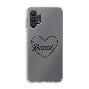 Friends heart black: Samsung Galaxy A32 5G Transparant Hoesje