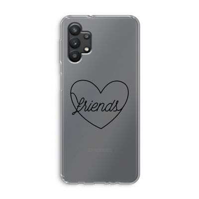 Friends heart black: Samsung Galaxy A32 5G Transparant Hoesje
