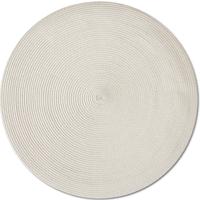 Diner placemats rond - creme wit - geweven - Dia 38 cm - Tafel - Borden onderleggers