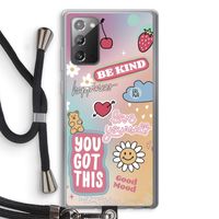 Positivity: Samsung Galaxy Note 20 / Note 20 5G Transparant Hoesje met koord