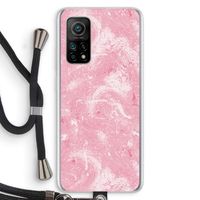 Abstract Painting Pink: Xiaomi Mi 10T 5G Transparant Hoesje met koord