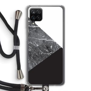 Combinatie marmer: Samsung Galaxy A12 Transparant Hoesje met koord