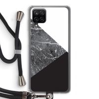 Combinatie marmer: Samsung Galaxy A12 Transparant Hoesje met koord