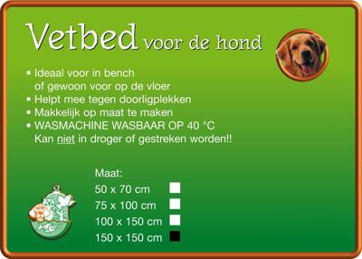 Vetbed 150x150 cm grijs - Gebr de boon