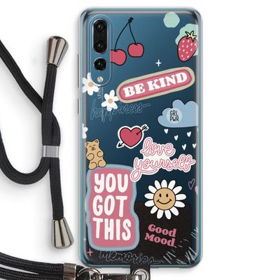 Positivity: Huawei P20 Pro Transparant Hoesje met koord