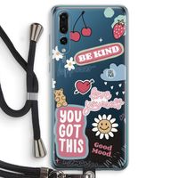 Positivity: Huawei P20 Pro Transparant Hoesje met koord