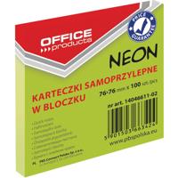 OFFICE products memoblok Neon, 76 x 76 mm, 100 vel, neongroen