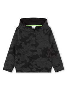 BOSS Kidswear hoodie à motif camouflage - Noir