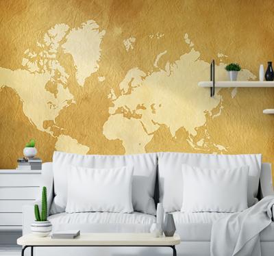 Wereldkaart vintage fotobehang