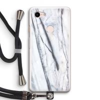 Gestreepte marmer: Pixel 3 Transparant Hoesje met koord
