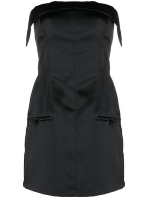 Philosophy Di Lorenzo Serafini robe-bustier en soie à coupe courte - Noir