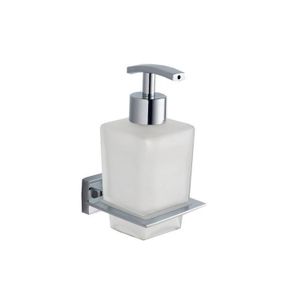 Zeepdispenser Sapho Apollo Hangend 15.6x8 cm Melkglas / Chroom