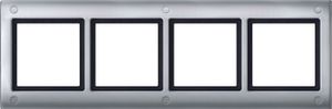 Merten Aquadesign afdekraam 4-voudig aluminium met schroefbevestiging MTN401460