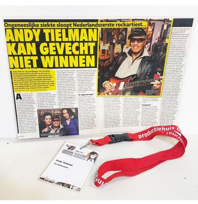 Andy Tielman (Tielman Brothers) - Backstage pass, originele Eurosonic Festival badge met lanyard - 2009