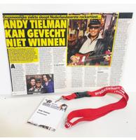 Andy Tielman (Tielman Brothers) - Backstage pass, originele Eurosonic Festival badge met lanyard - 2009
