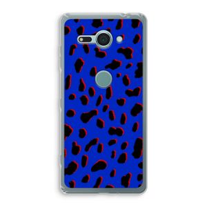 Blue Leopard: Sony Xperia XZ2 Compact Transparant Hoesje