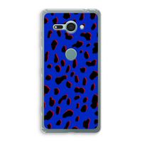 Blue Leopard: Sony Xperia XZ2 Compact Transparant Hoesje