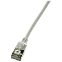 LogiLink CQ9032S RJ45 Netwerkkabel, patchkabel CAT 6A U/FTP 1.00 m Grijs Extreem dun, Vlambestendig, Flexibel, Folie afscherming, Halogeenvrij, Snagless, - thumbnail