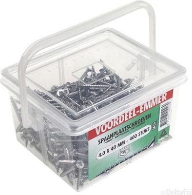 Sp.pl.schr. rvs 4,0x40mm 400st - Deltafix