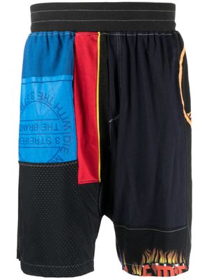 Amen short de sport à design patchwork - Multicolore