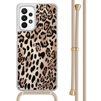 Samsung Galaxy A23 hoesje met koord - Golden wildcat