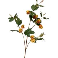 Kunstbloem Hop tak 85cm okergeel