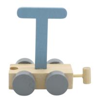JeP kids houten treinletter T-blauw