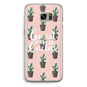 Cactus quote: Samsung Galaxy S7 Edge Transparant Hoesje