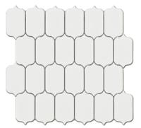 Mozaïek tegels Lantaarn Wit Glans 25,92x26,7 - Arabesk Wand en vloer Geglazuurde porseleinen steengoed