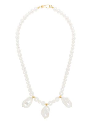 A Sinner in Pearls collier Fireball à perles - Blanc