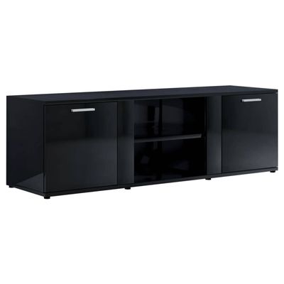 Vidaxl Tv-meubel 120x34x37 Cm Spaanplaat Hoogglans Zwart Vidaxl Tv-meubel 120x34x37 Cm Spaanplaat Hoogglans Zwart