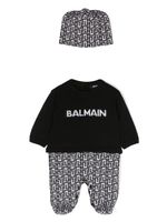 Balmain Kids trousseau de naissance à motif monogrammé - Noir - thumbnail