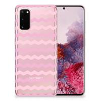 Samsung Galaxy S20 | TPU bumper | Waves Roze