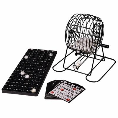 Bingo spel - zwart/wit - nummers 1-75 - molen/bingokaarten