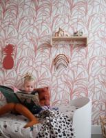Behang Palmleaves Rol Warmpink