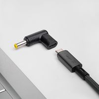 Akyga AK-ND-C03 tussenstuk voor kabels USB-C 4.8 x 1.7 mm Zwart - thumbnail
