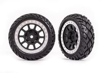 Traxxas - Tires & wheels assembled tracer 2.2" satin chrome beadlock (TRX-2479G)