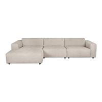 by fonQ Nova Hoekbank met Chaise Longue Links - Bouclé - Greige - thumbnail