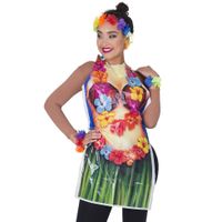 Hawaii thema verkleed schort vrouw   -