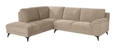 LABEL51 Loungebank 'Santino' Links, Elite stof, kleur Clay