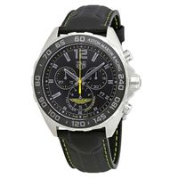 Horlogeband Tag Heuer CAZ101P / BC0937 Leder Zwart 21.5mm - thumbnail