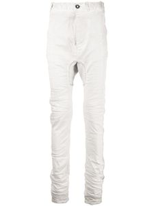 Boris Bidjan Saberi jean skinny à détails de coutures - Gris