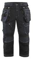Blåkläder Piraatbroek denim stretch X1900 19911141 | Marineblauw/Zwart | Maat 58 - 7330509554524