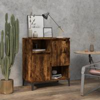 Dressoir 60x35x70 cm bewerkt hout gerookt eikenkleurig