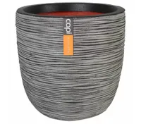 Capi Pot Bol Rib NL 35x34 cm - Antraciet