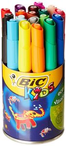 Bic Kids Viltstift Visacolor XL Ecolutions 18 stiften in een metalen pot