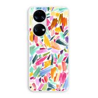 Watercolor Brushstrokes: Huawei P50 Transparant Hoesje